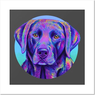 Purple Labrador Retriever Dog Posters and Art